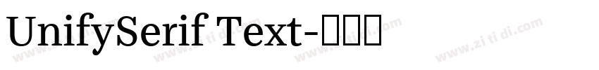 UnifySerif Text字体转换